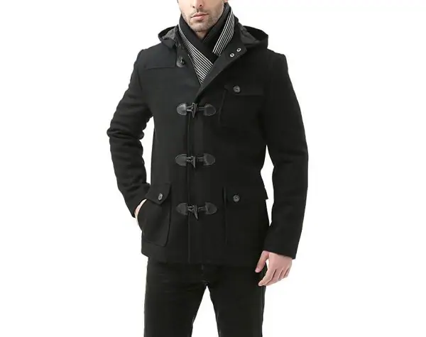 Black Hoodie, Grey Pea Coat Wool