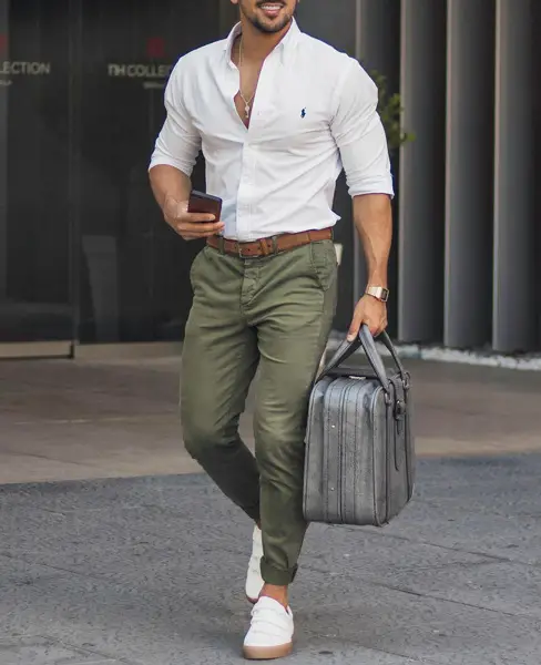 Discover more than 80 shirts for green trousers best - in.cdgdbentre