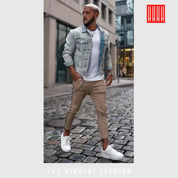 Men’s Street Wear Khaki Pants Outfits